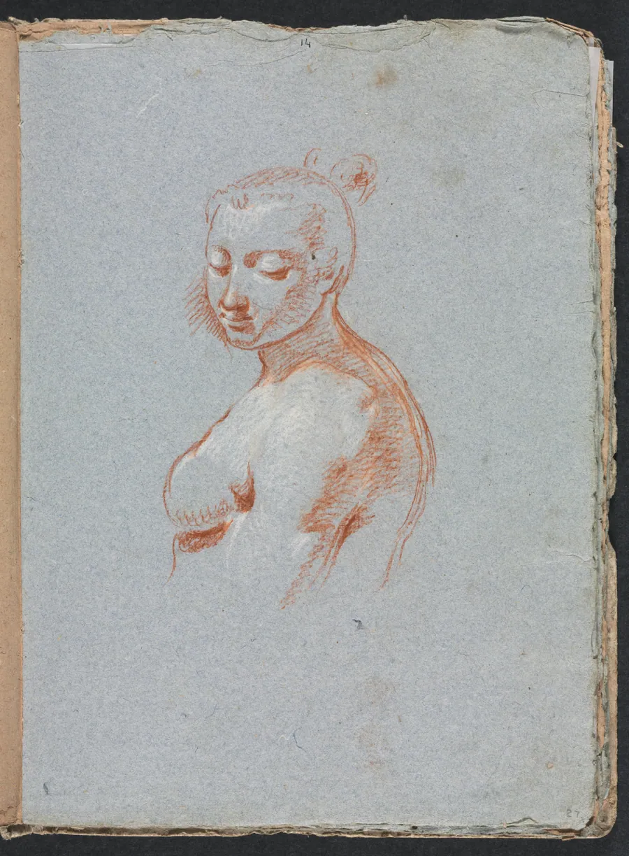 Verona Sketchbook: Female nude (page 27) by Francesco Lorenzi