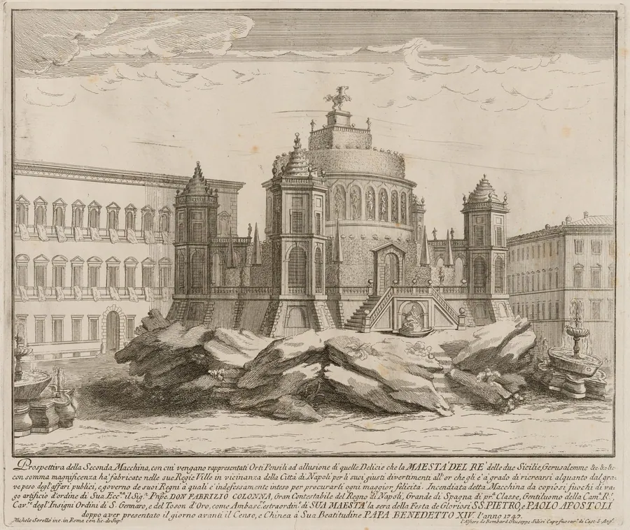 The Seconda Macchina for the Chinea of 1747: The Hanging Gardens by Miguel de Sorellò