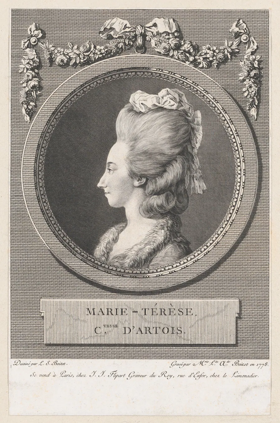Marie-Térèse, Countess of Artois by Jean Jacques Flipart