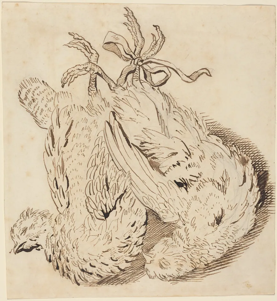 Two Dead Chickens by British 18th Century