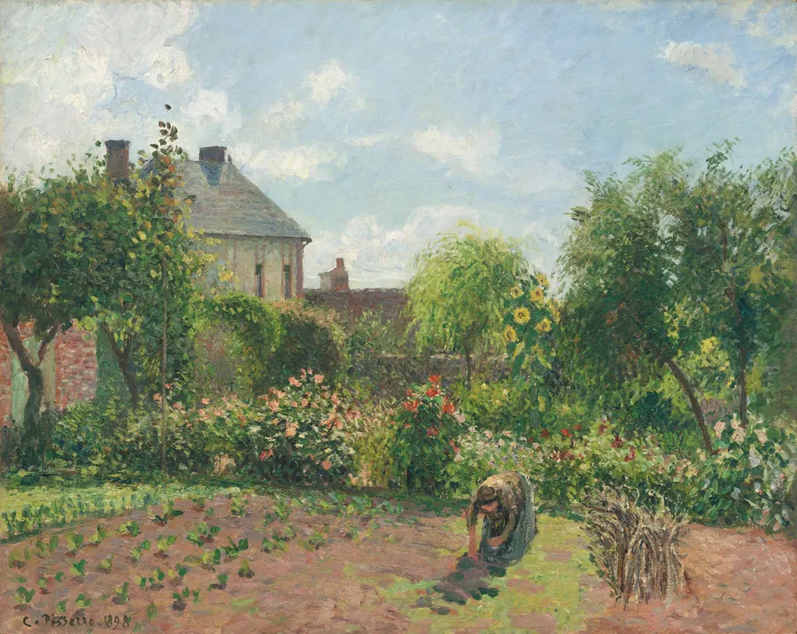 The Artist's Garden at Eragny by Camille Pissarro
