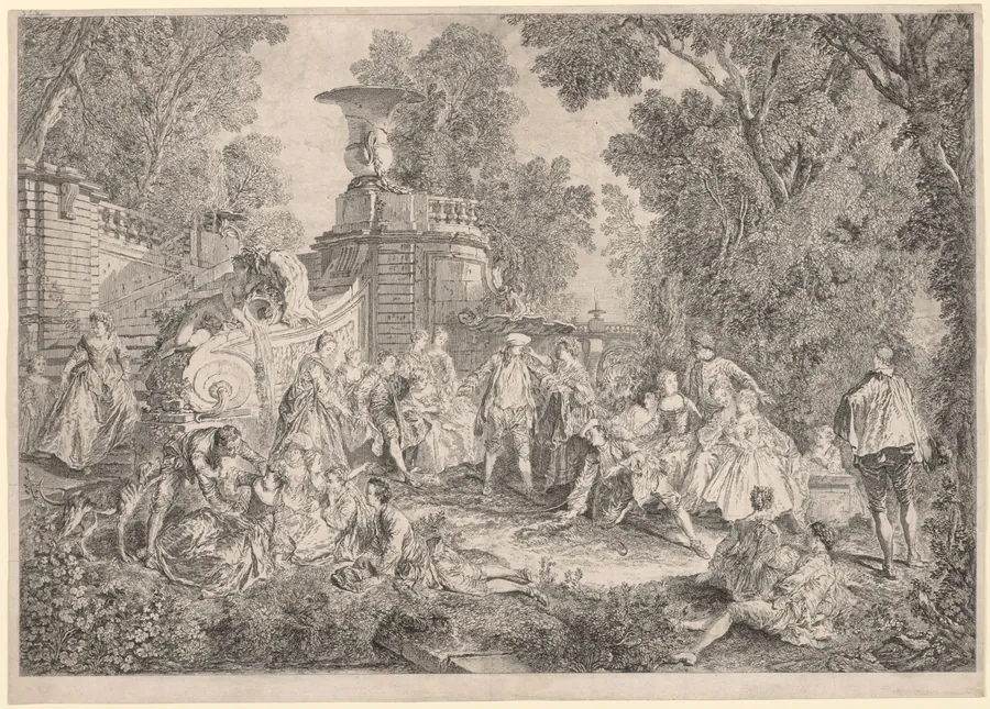The Game of Blind Man's Bluff by Charles-Nicolas Cochin