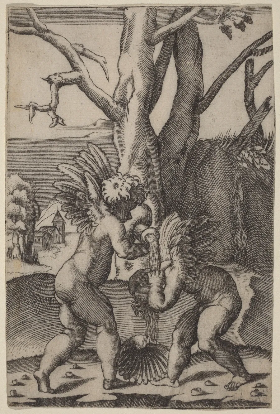 Two Loves by Agostino dei Musi