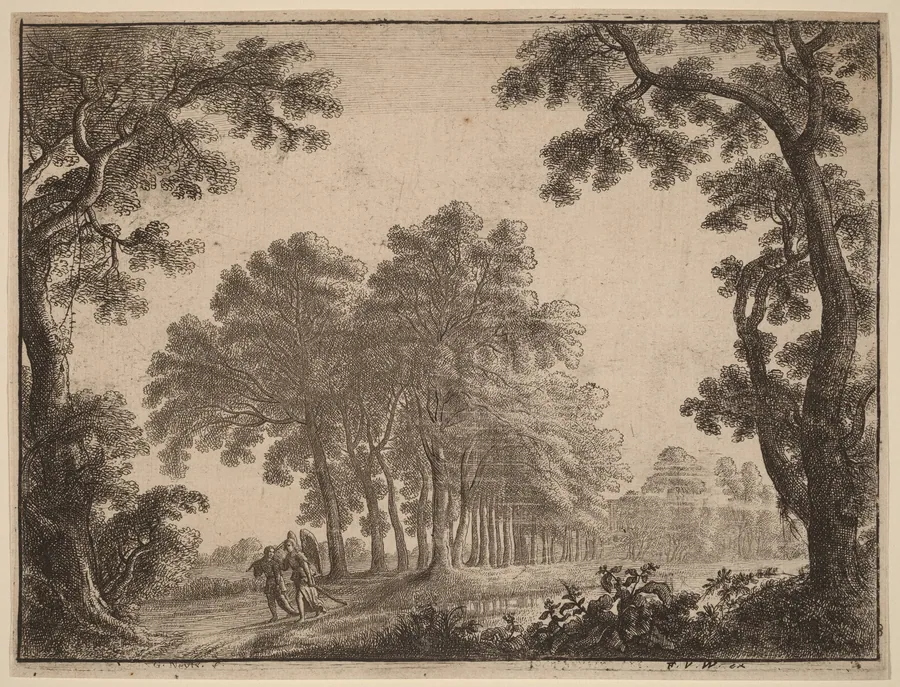 Landscape with Tobias and the Angel by Gilles Neyts