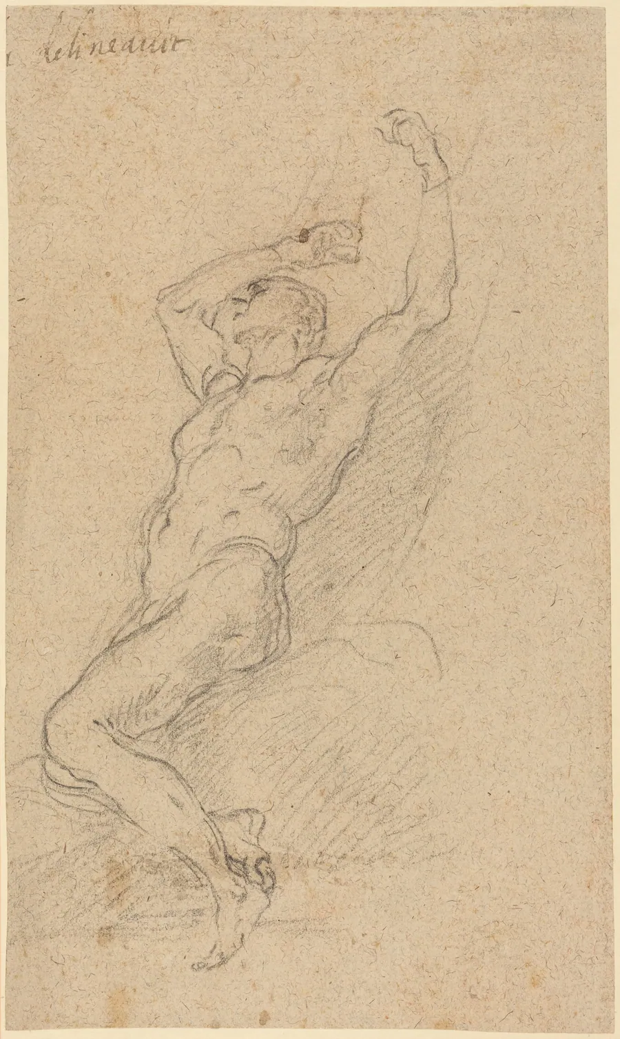A Nude Man Chained to a Rock by Francesco Solimena