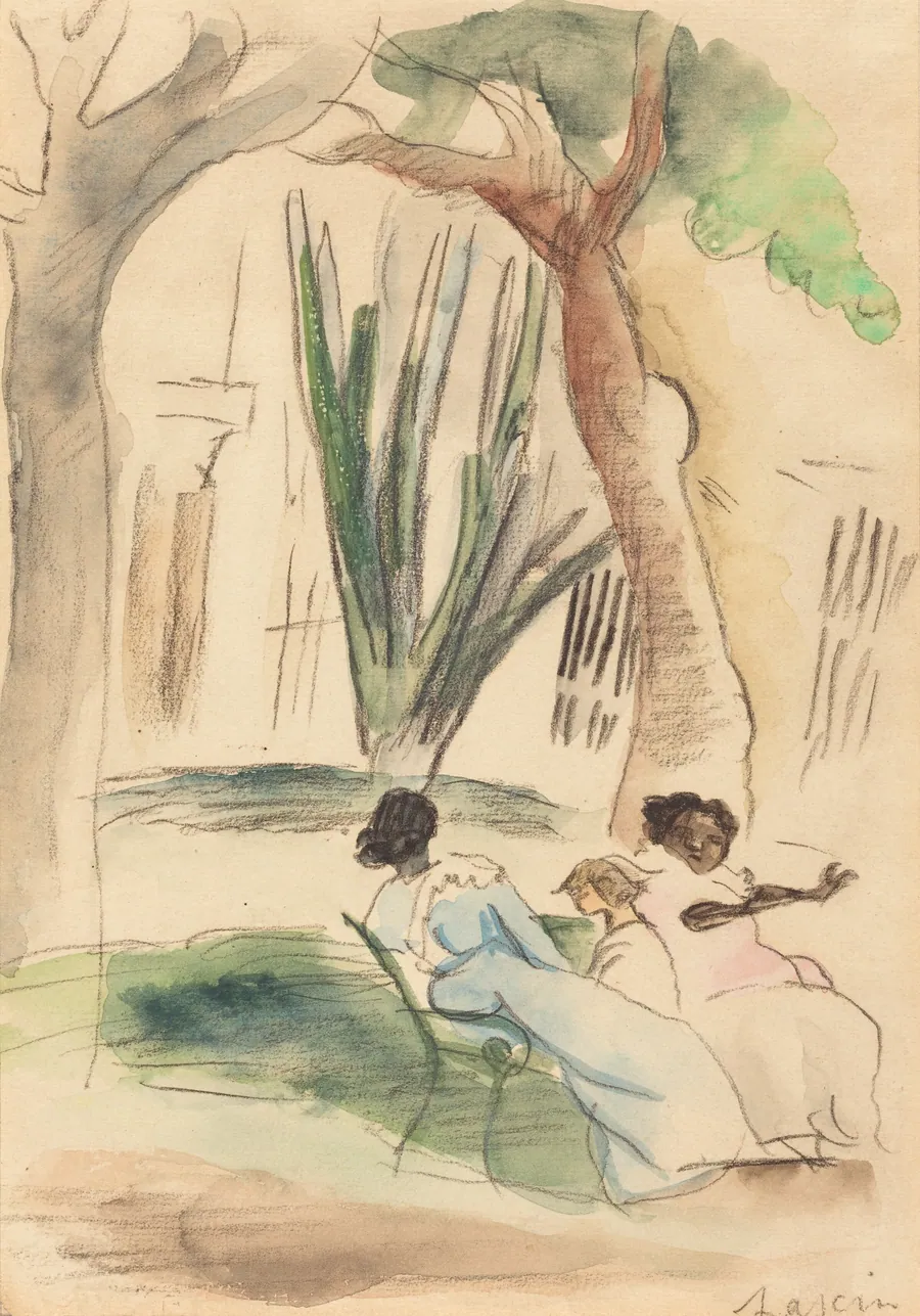 Nannies with a Child by Jules Pascin
