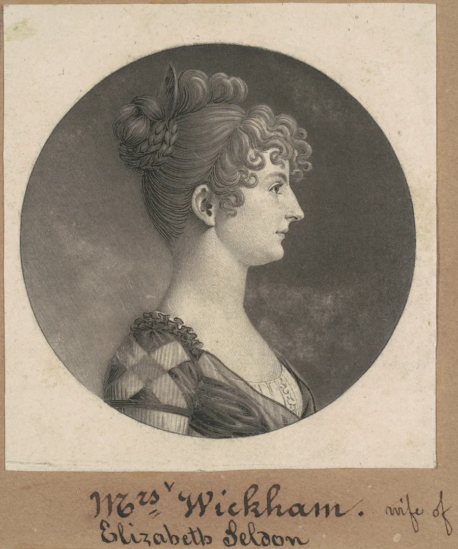 Elizabeth Selden McClurg Wickham by Charles B. J. Févret de Saint-Mémin