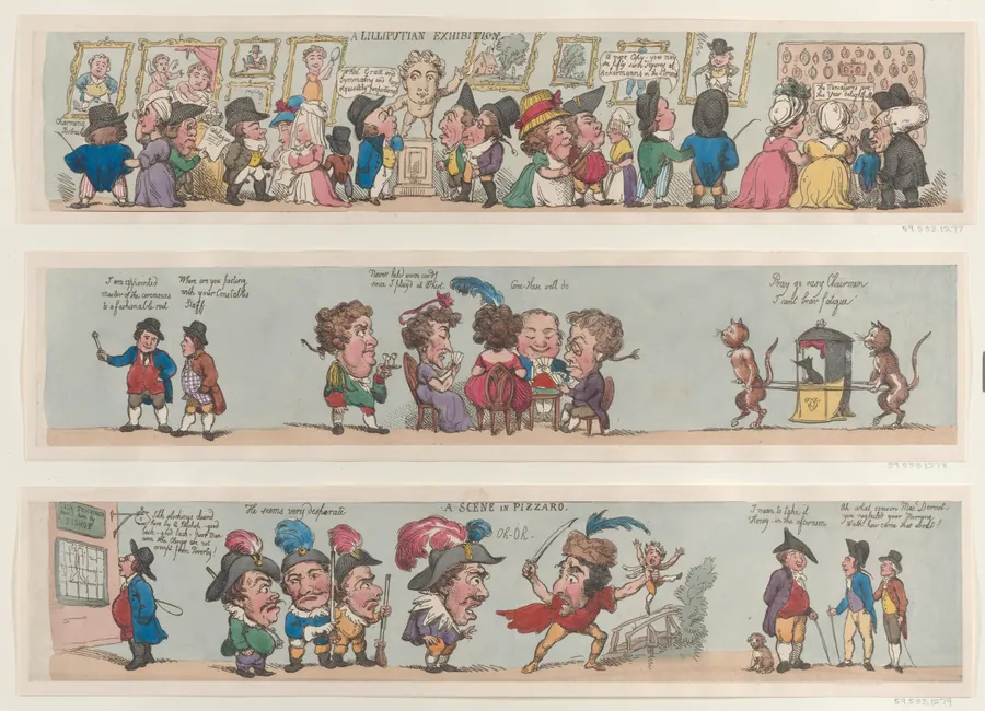 A Scene in Pizzaro, Grotesque Borders for Rooms & Halls (?) by George Murgatroyd Woodward