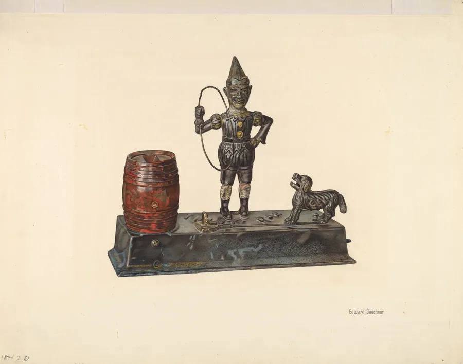 Mechanical Bank: Jumping Dog by Edward W. Buechner