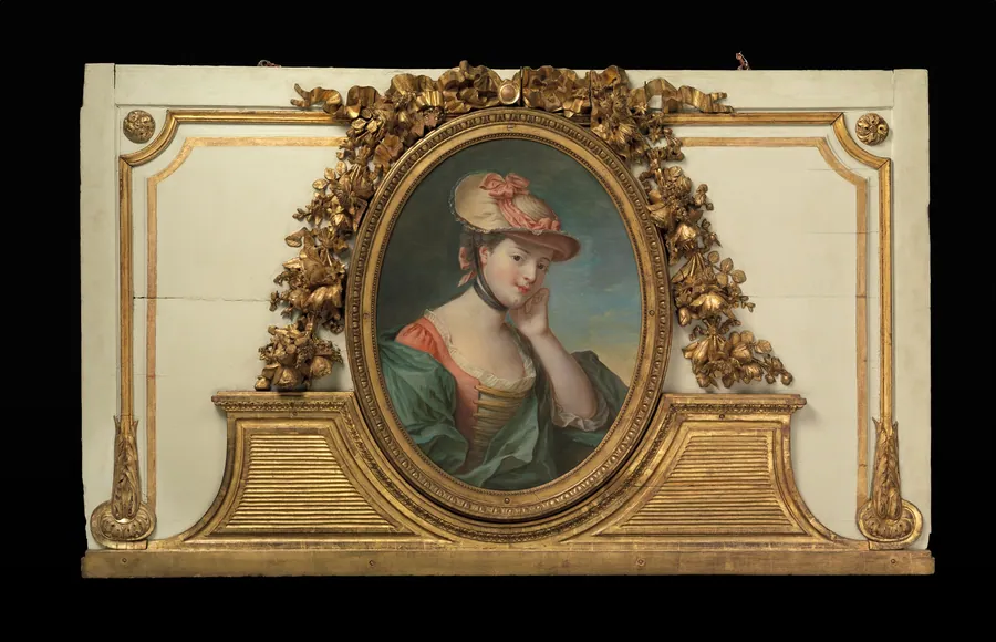Woman in a straw hat (one of a set) by Jacques Charles Denis Chartier