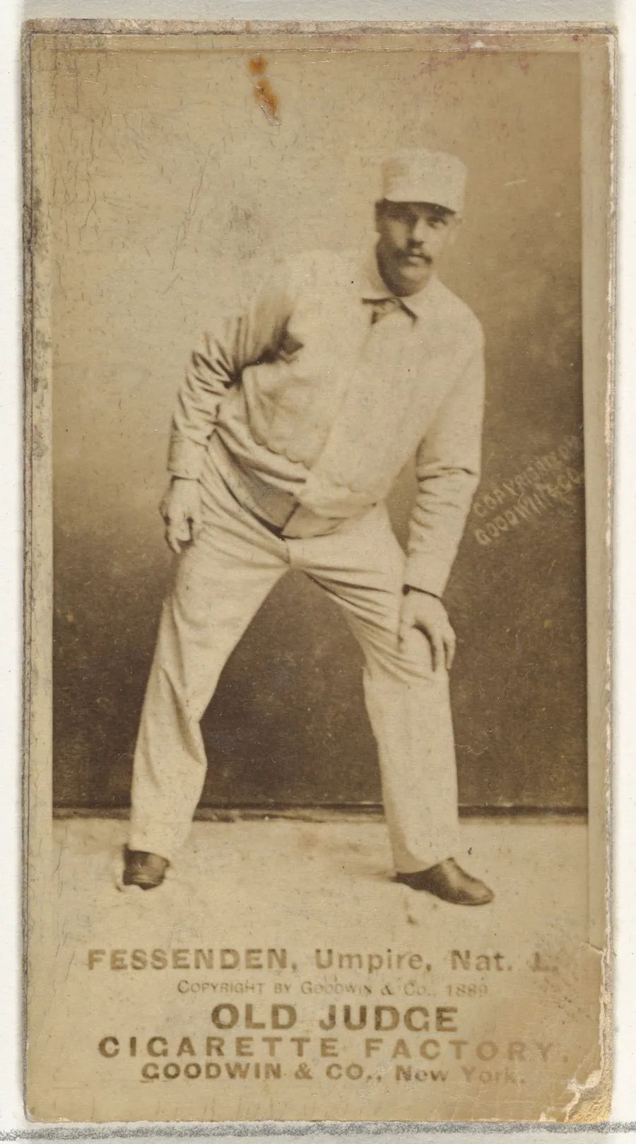 Wallace Fessenden, Umpire, National League, from the Old Judge series (N172) for Old Judge Cigarettes by Goodwin & Company