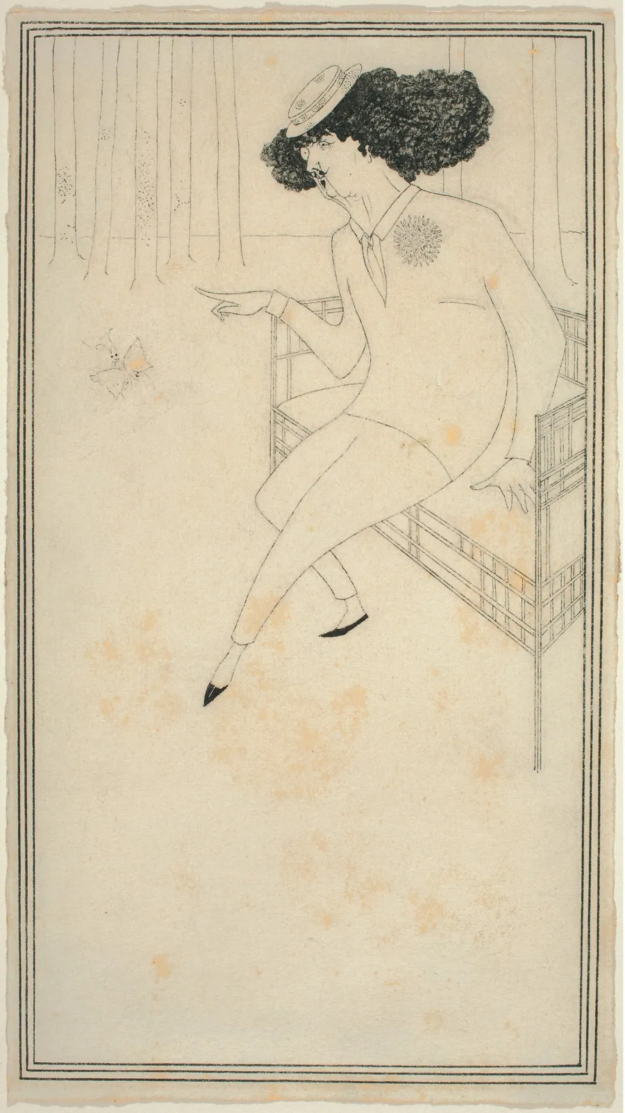 Caricature of J.M. Whistler by Aubrey Beardsley