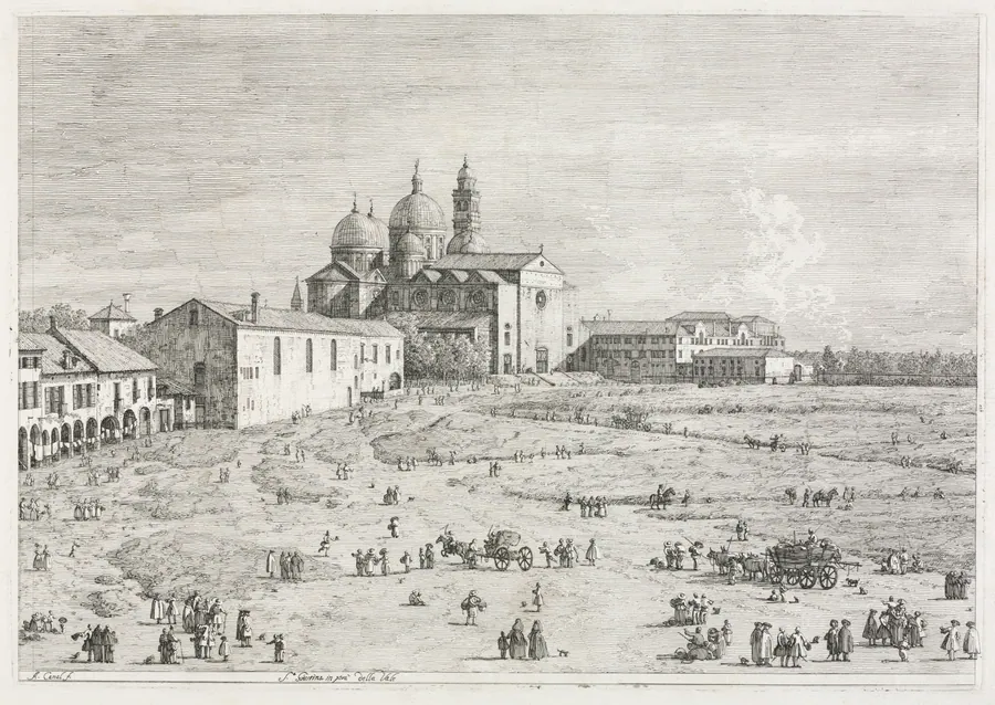 Views:  Church of Saint Justina in Prà della Valle, Padua by Antonio Canaletto