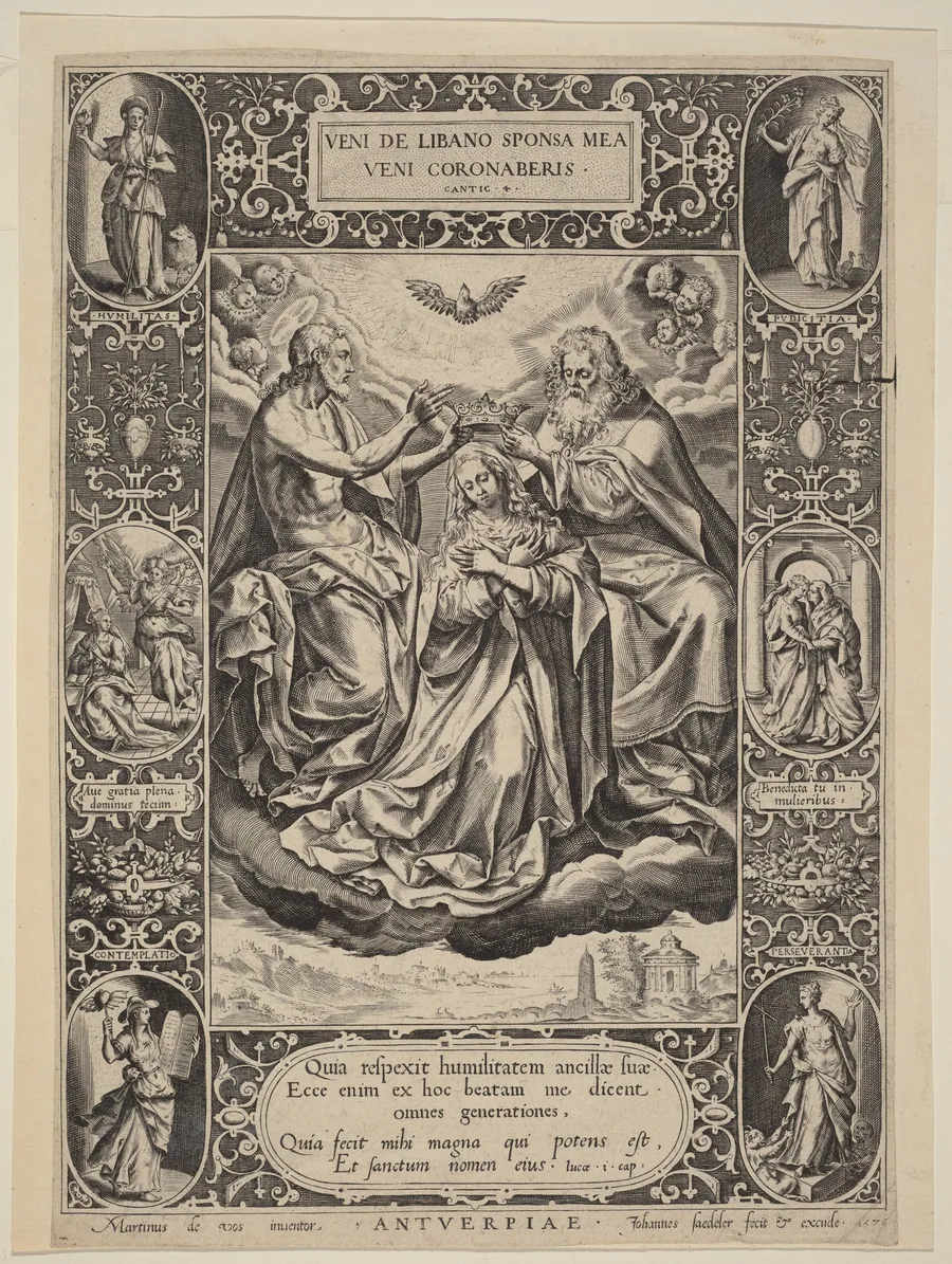 The Coronation of the Virgin by Jan Sadeler I