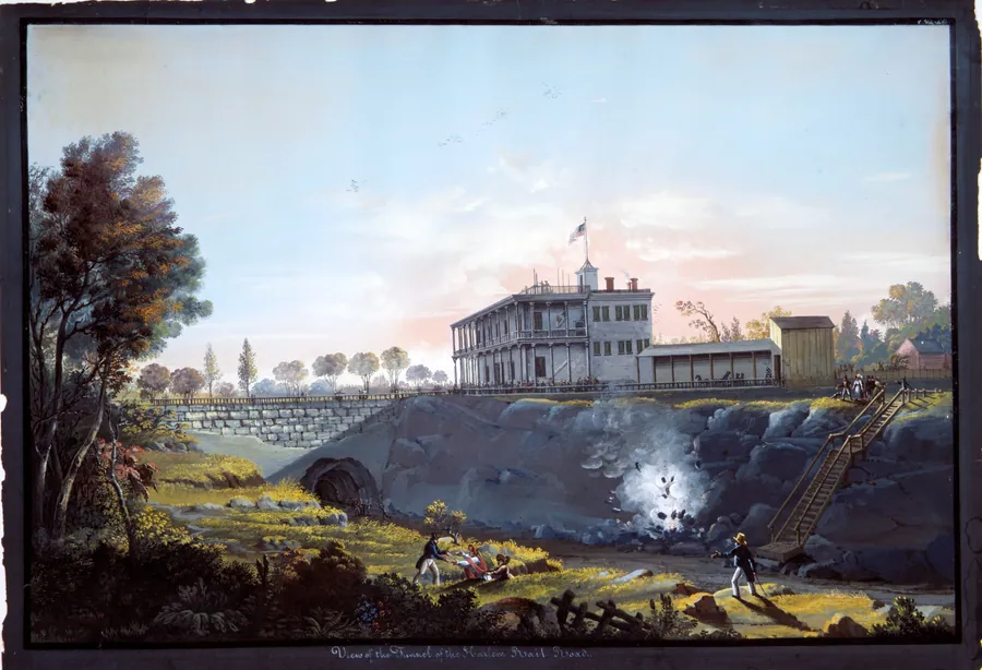 View of the Tunnel of the Harlem Railroad by Nicolino Calyo