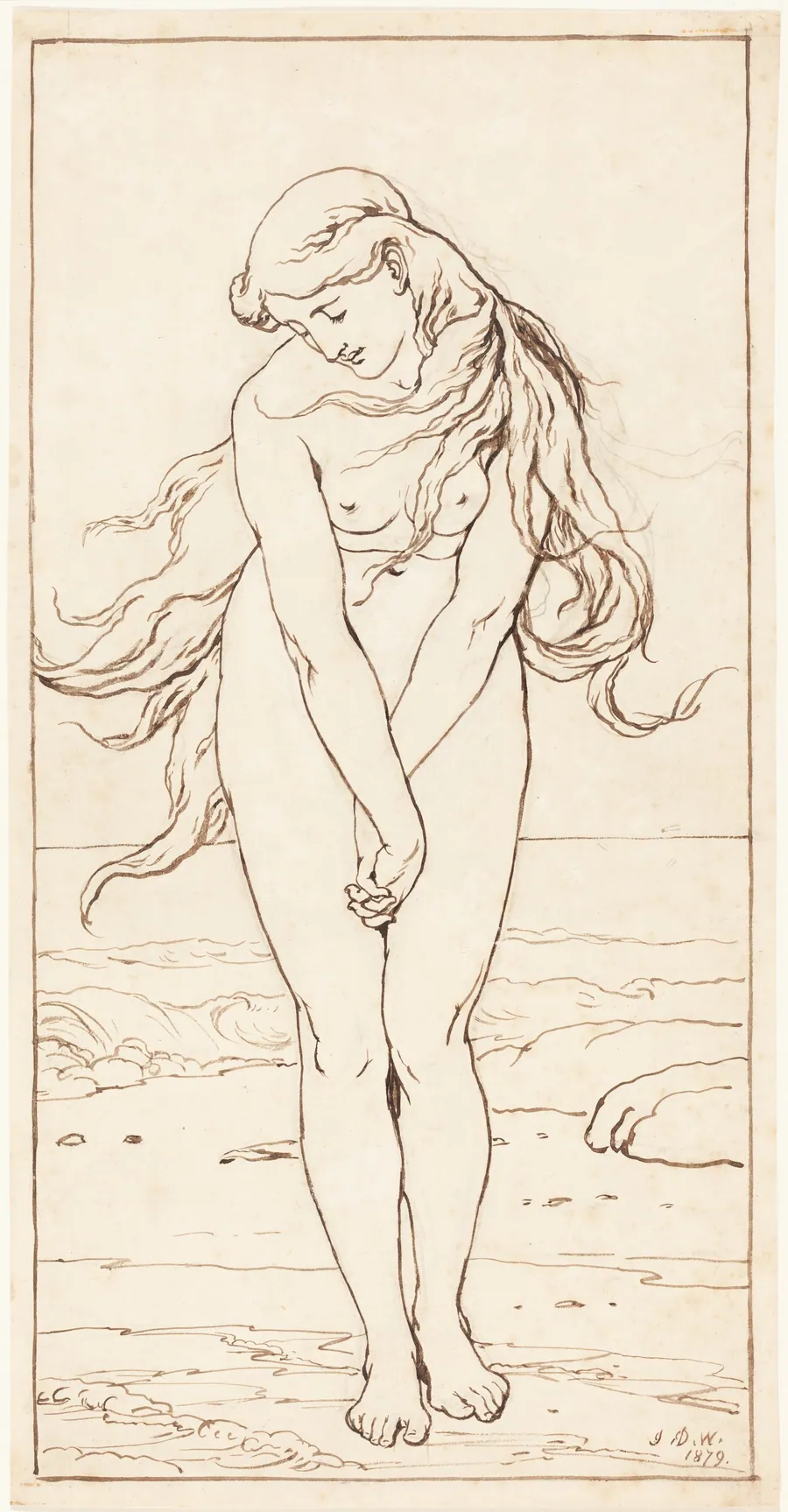 Standing Nude with Crossed Arms by John Dawson Watson