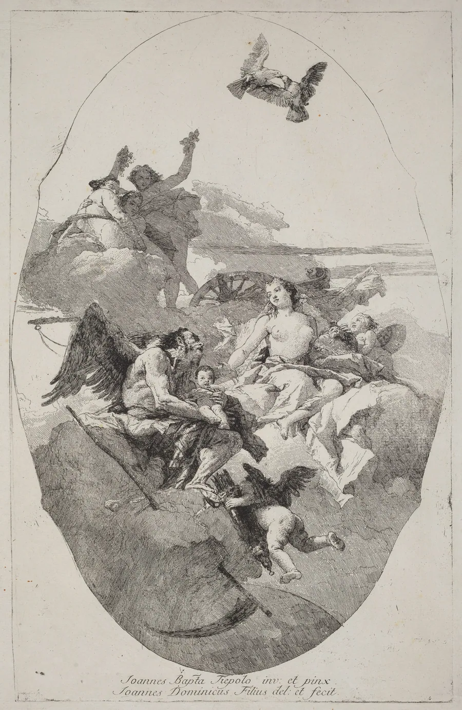 Venus Entrusting Cupid to Time by Giovanni Domenico Tiepolo