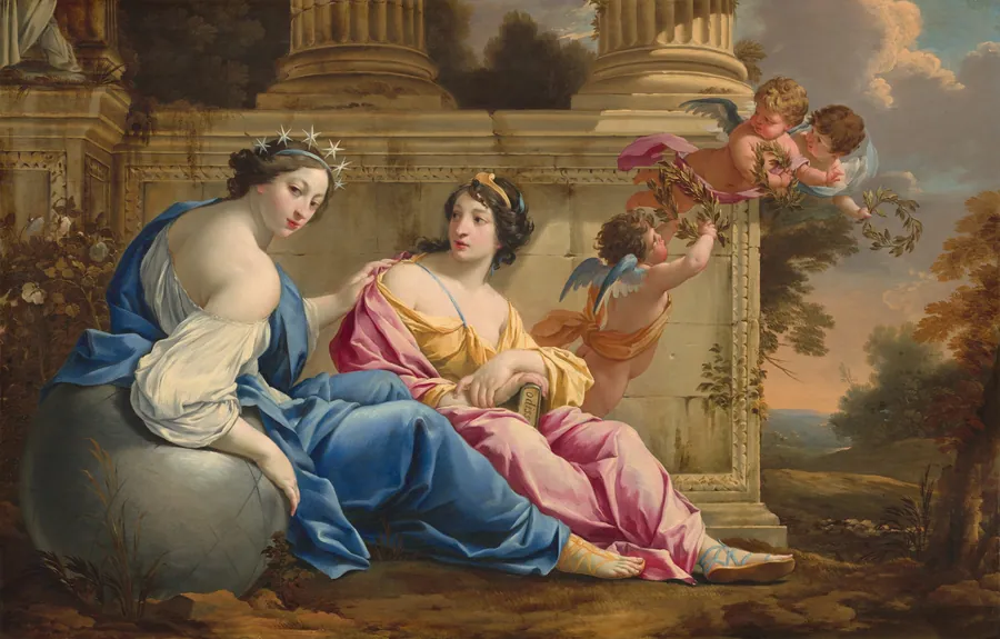 The Muses Urania and Calliope by Simon Vouet