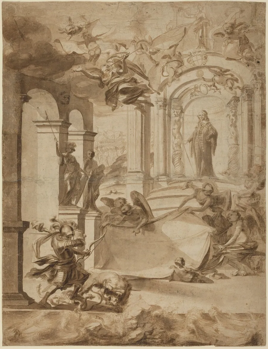 Allegory in Honor of a Gentleman by Dutch 17th Century