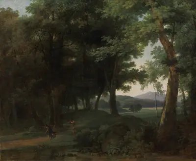 A Forest with Apollo and Daphne