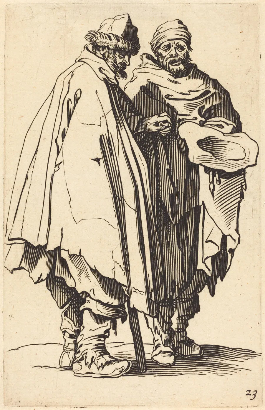Blind Beggar and Companion by French 17th Century