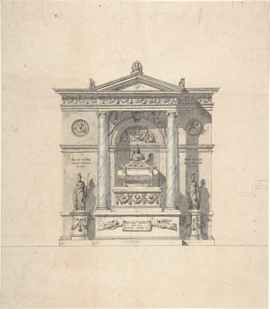 Elevation for a Wall Tomb by Jean Michel Moreau the Younger