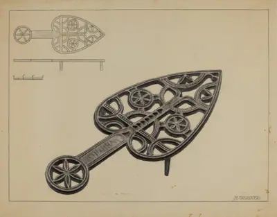 Pa. German Flat-iron Holder