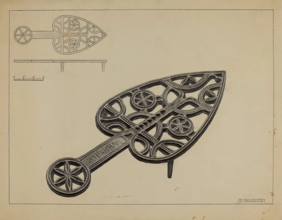 Pa. German Flat-iron Holder by Milton Grubstein