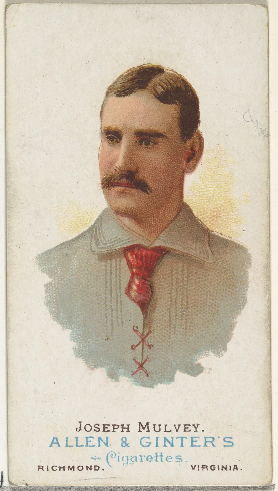 Joseph Mulvey, Baseball Player, from World's Champions, Series 1 (N28) for Allen & Ginter Cigarettes by Lindner, Eddy & Claus