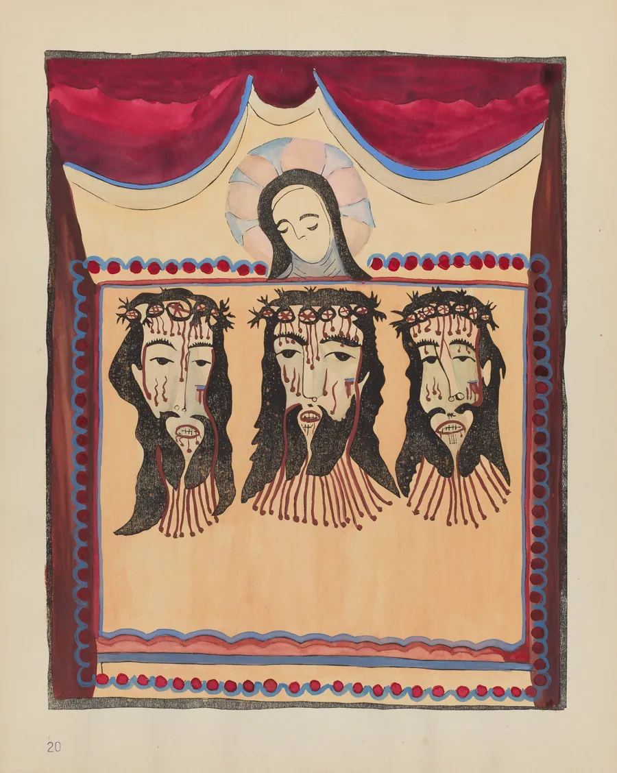 Plate 20 (Variant): Saint Veronica: From Portfolio "Spanish Colonial Designs of New Mexico" by American 20th Century