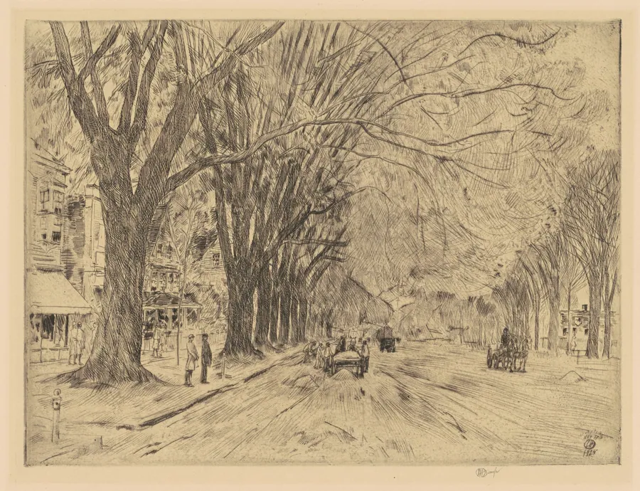 Easthampton Elm in May by Childe Hassam