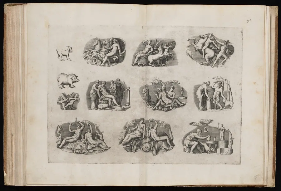 Fragments from Ancient Cameos in the Grimani Collection [Plate III] by Enea Vico