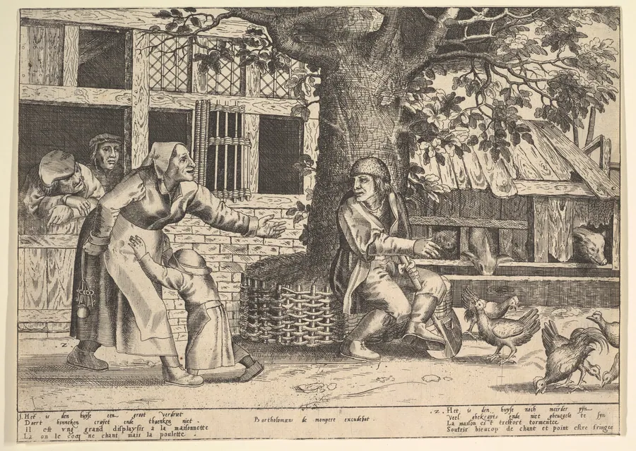 The Hen-Pecked Husband by Bartholomeus de Momper