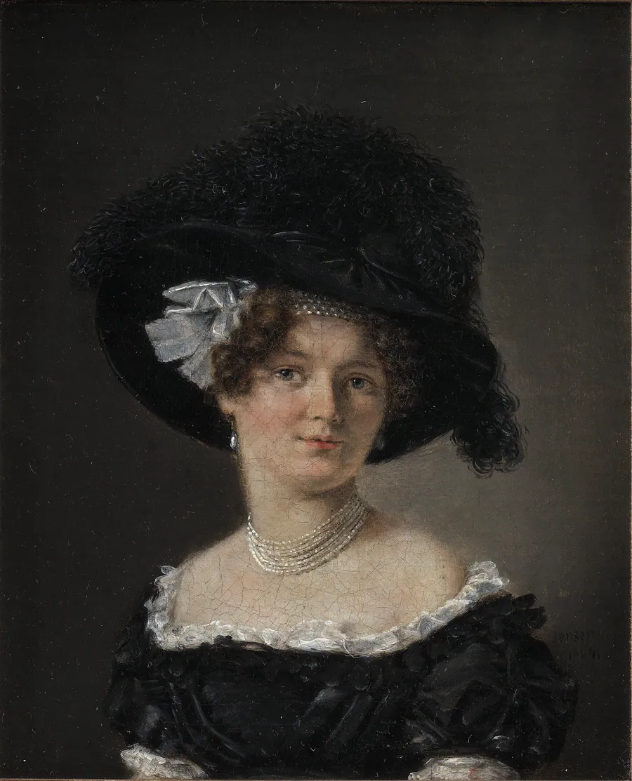 Mathilde Theresia von Irgens-Bergh, f. Holsten, hustru til Mathias Friis von Irgens-Bergh by C.A. Jensen