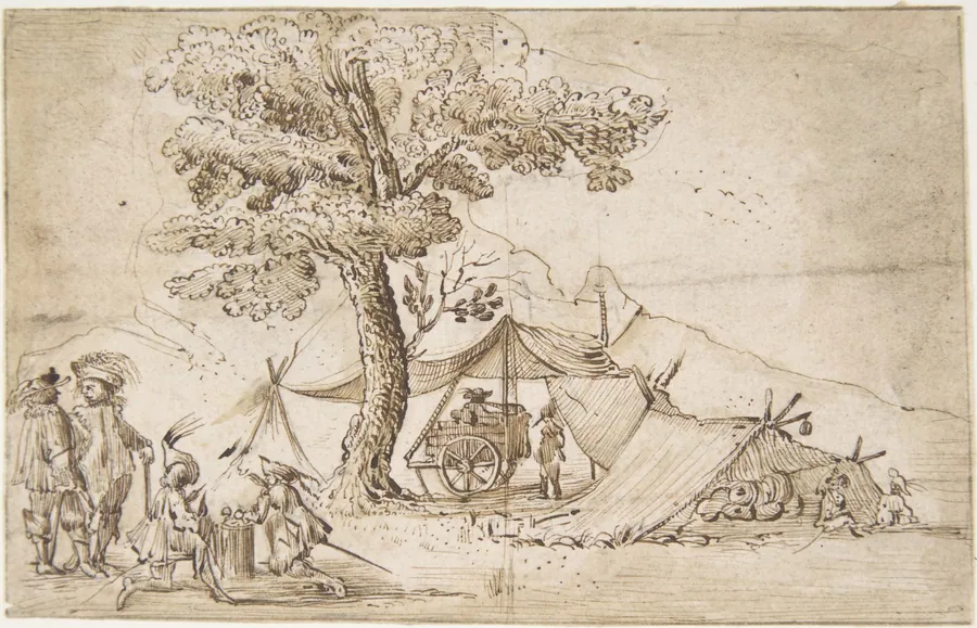 A Bivouac by Jacques Callot