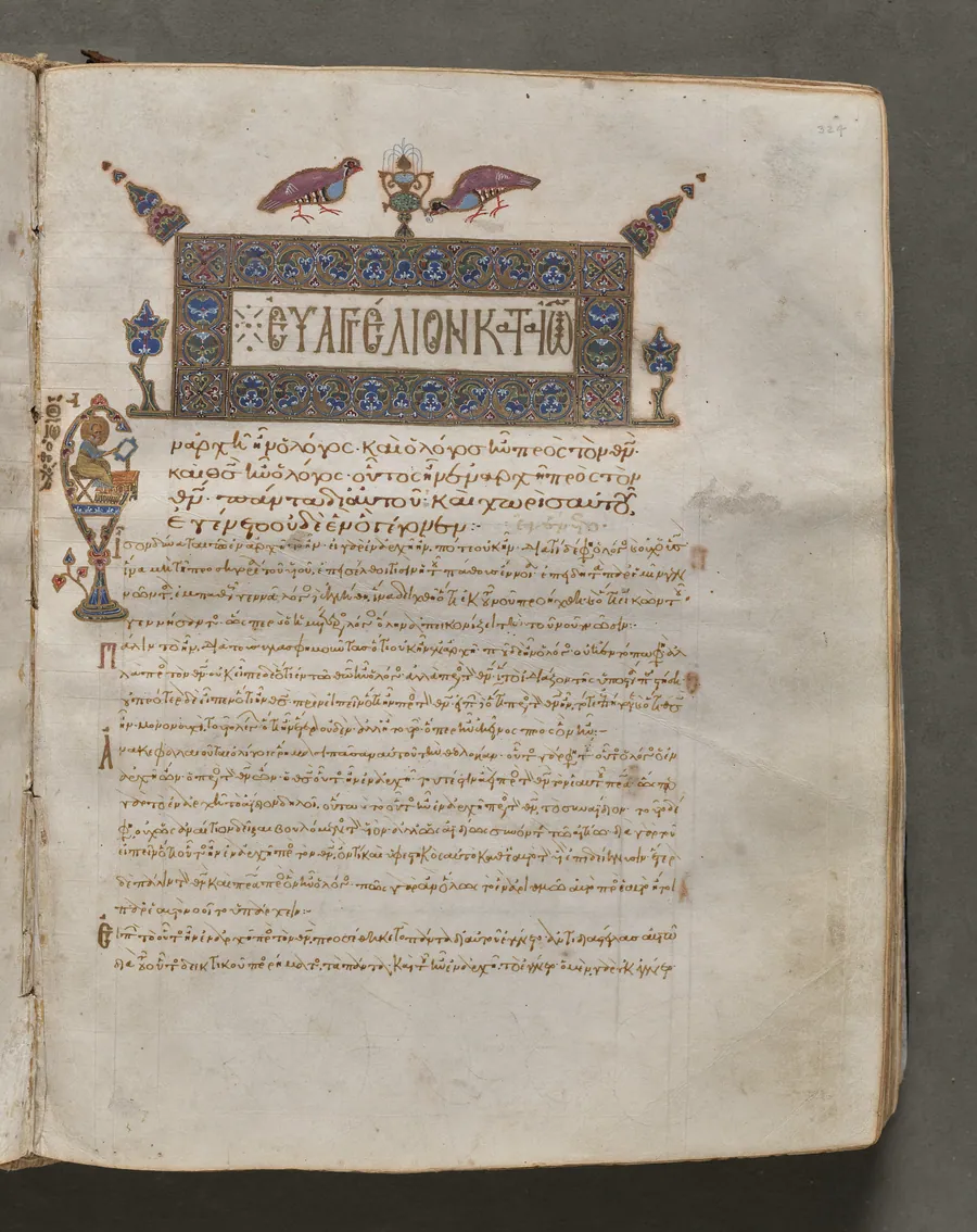 Portrait of John, folio 324 (recto), from a Gospel Book with Commentaries