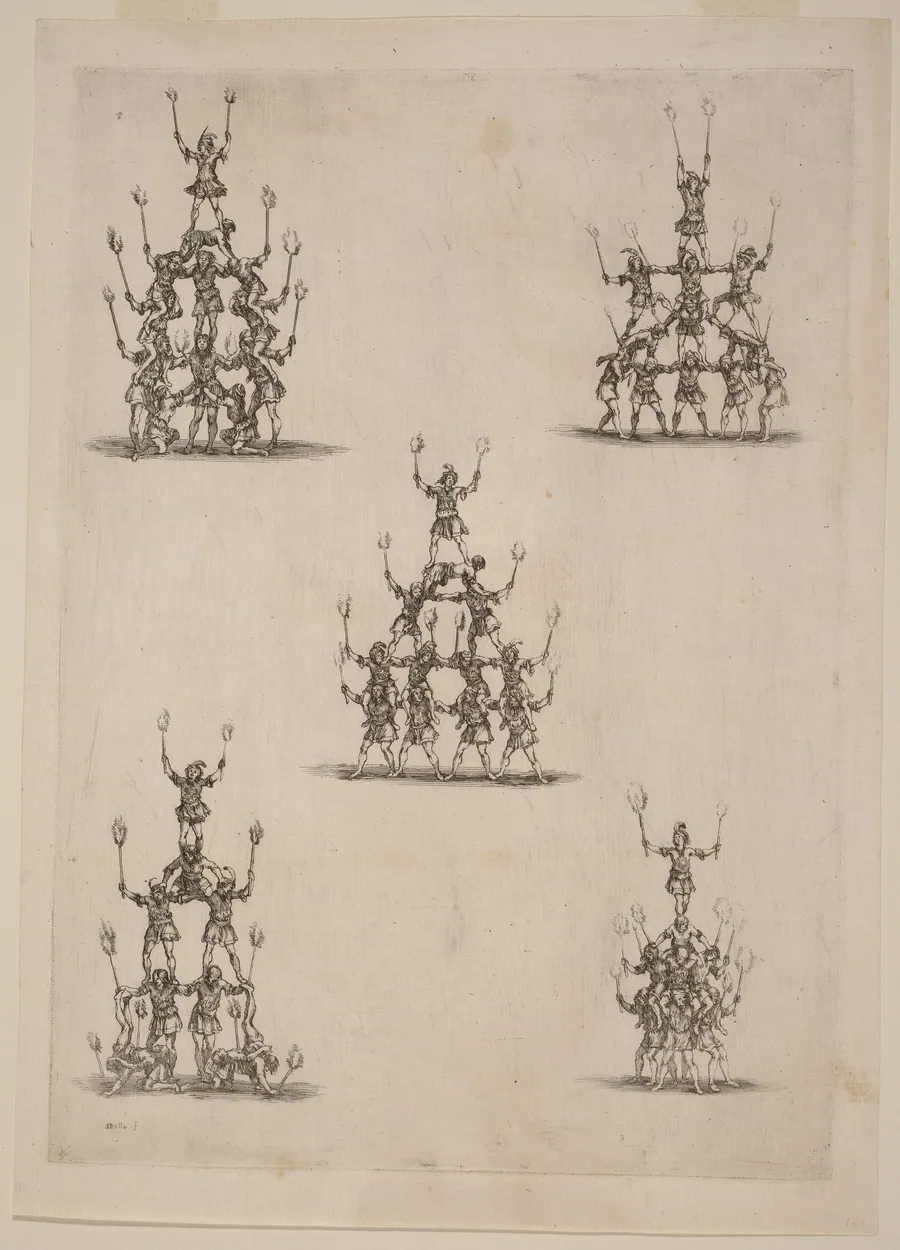 Pyramids of Jugglers by Stefano Della Bella