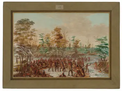De Tonty Suing for Peace in the Iroquois Village.  January 2, 1680