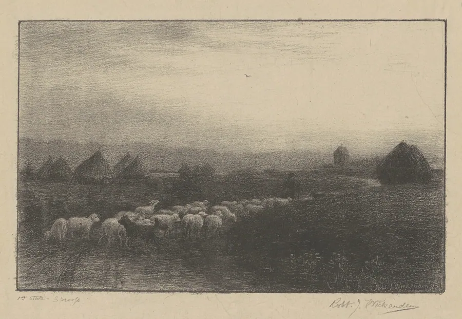 La rentrée du troupeau (The Return of the Flock) by Robert J. Wickenden