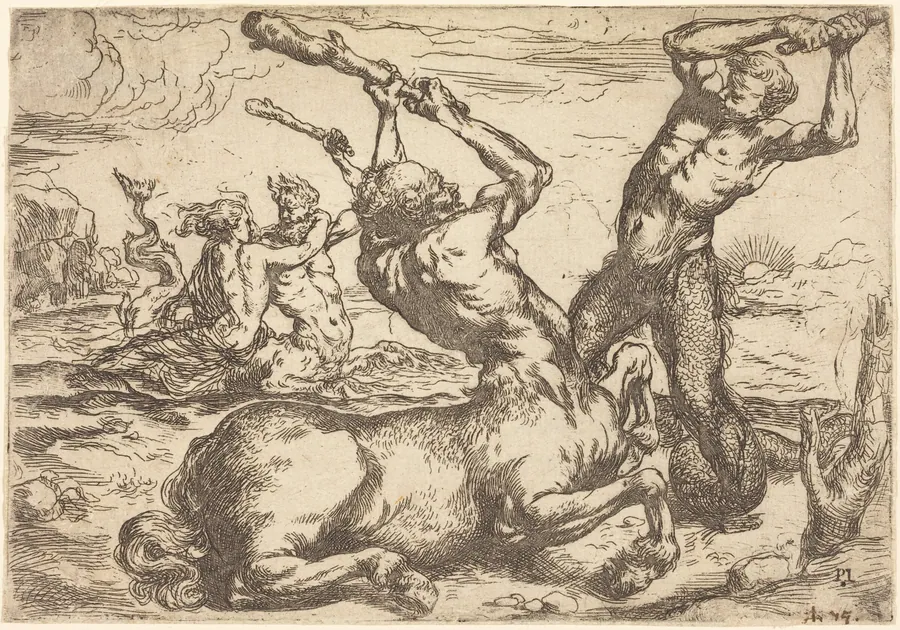 Battle between a Centaur and a Triton by Jusepe de Ribera