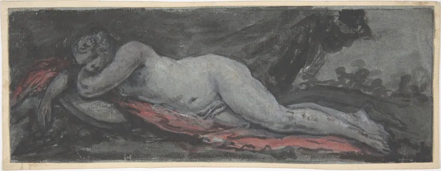 Reclining Nude by Anonymous, French, 18th century