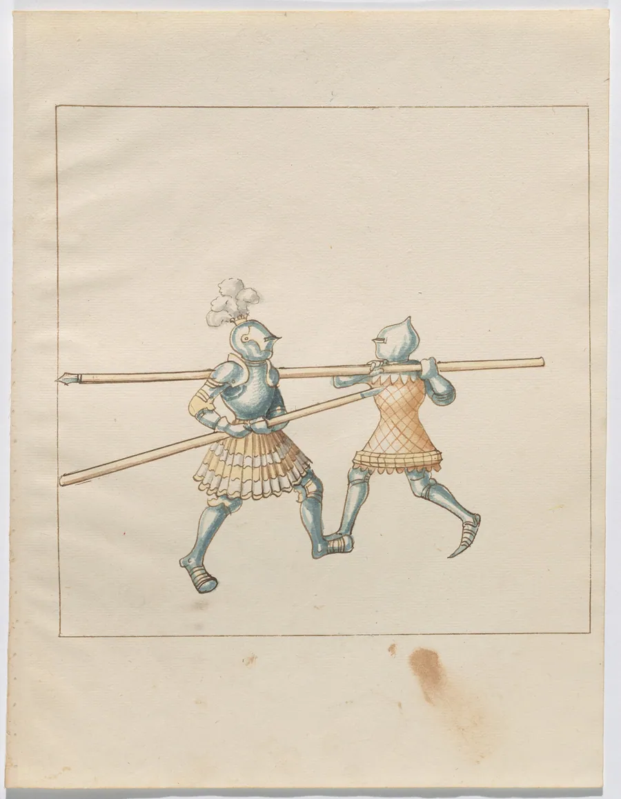 Foot Combat with Pikes by German 16th Century