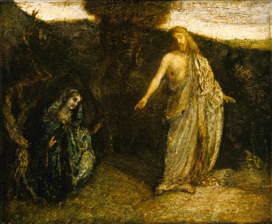 Christ Appearing to Mary by Albert Pinkham Ryder, born New Bedford, MA 1847-died New York City 1917
