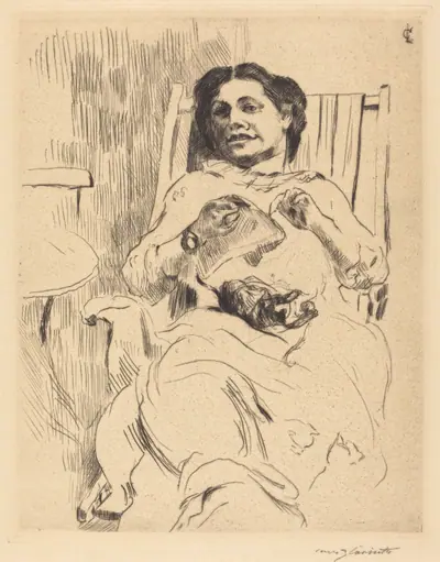 Frau mit Handarbeit (Woman with Needlework)