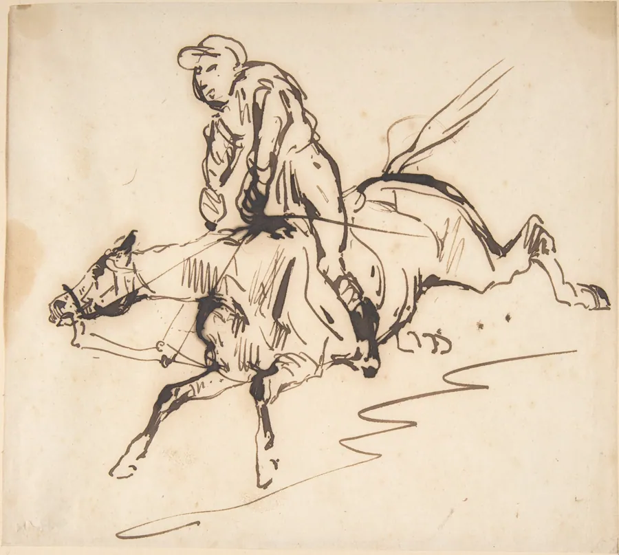 Jockey on a Horse by Théodore Gericault