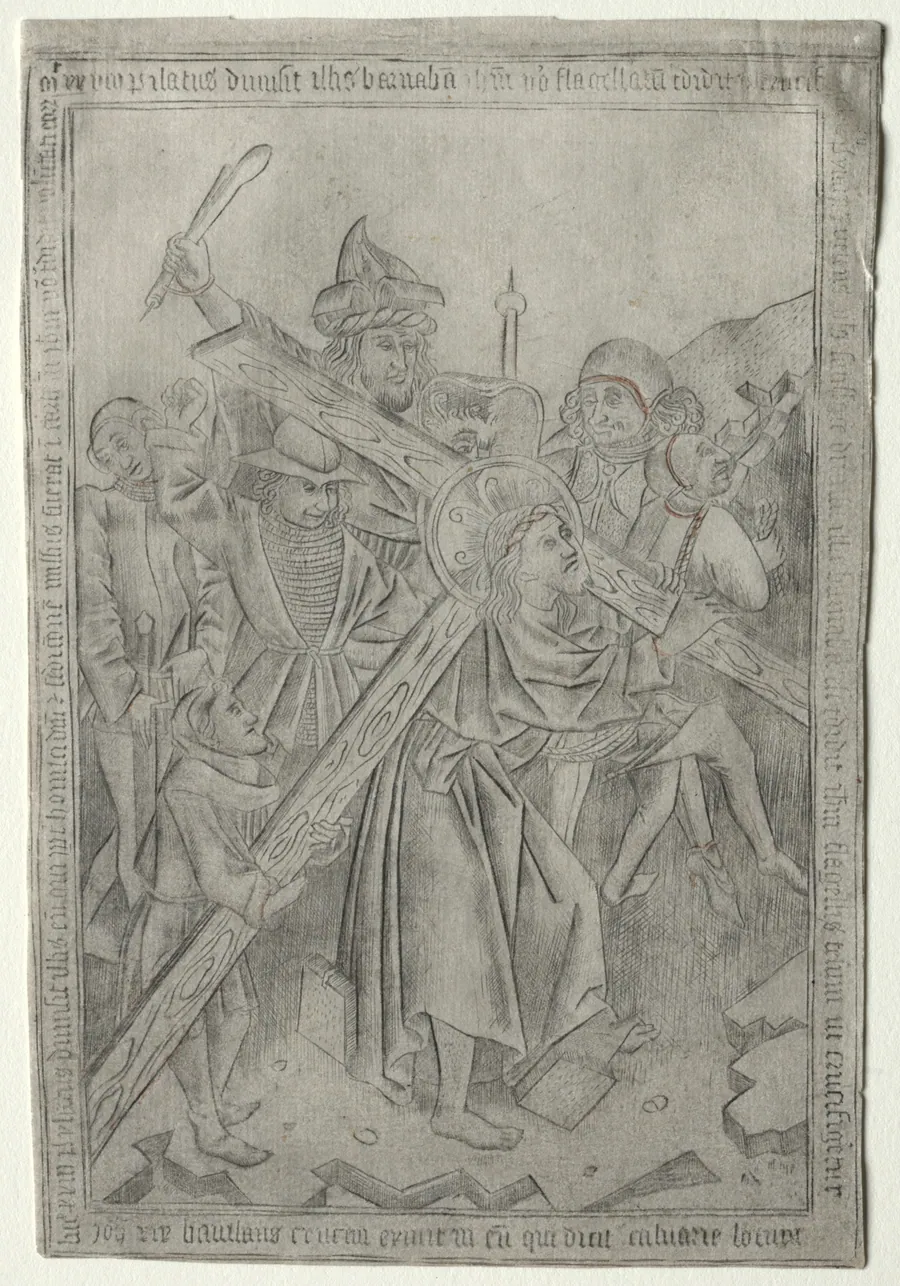 The Passion:  The Cross Bearing by Master of the Banderoles
