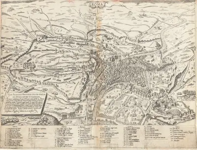 Topographical Map of Modern Rome
