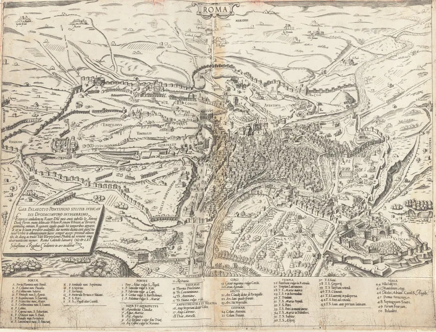 Topographical Map of Modern Rome by Sebastiano di Re