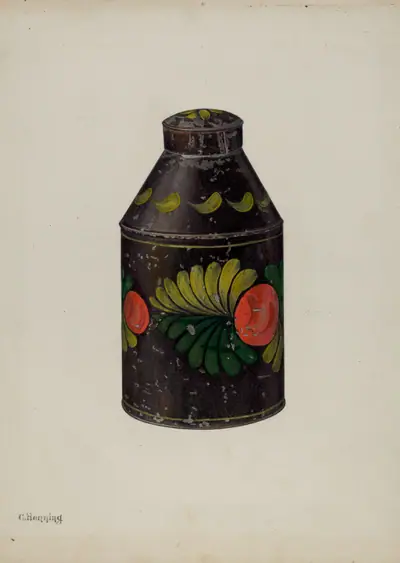 Toleware Tea Caddy