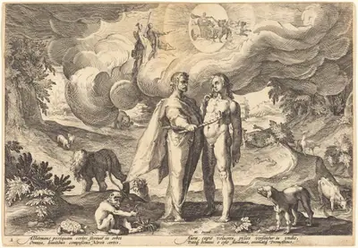 Prometheus Making Man and Animating Him with Fire from Heaven